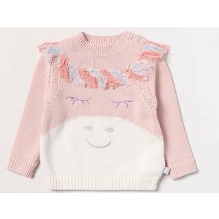Stella McCartney Kids Baby fringed cotton sweater - pink - M 36