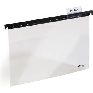 Durable hængemappe A4 Klart plast med sort skinne