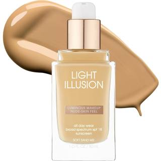 Flower Beauty af Drew Barrymore Light Illusion SPF Foundation - Blandbar + Buildable - Natural Finish - Letv?gtsformel (Soft Sand)