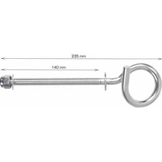 Gyngekrog M12 x 140 mm elforzinket