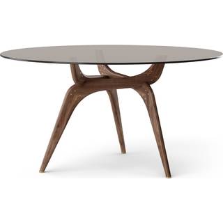 Brdr. Krüger Triiio Spisebord Ø135 Cm Olieret Valnød / - Spisebord & Barbord Glas Bronze - TRO7-WOL-BG