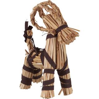 Julebuk m/brunt bånd 22 cm høj