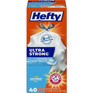 Kraftige ultrast?rke 13 gallon affaldsposer H?je k?kkenaffaldsposer 13 gallon st?rrelse Sn?relukning Kontinuerlig lugtkontrol Hvid Clean Burst Sc