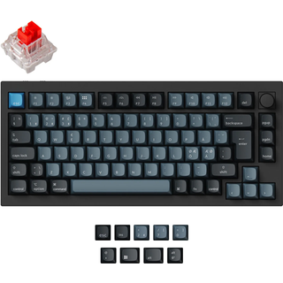 Keychron Q1 Pro QMK 75% RGB Knob Hotswap Trådløs Tastatur - Black [K Pro Red]