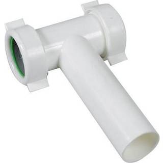 T-adapter til afløb Barka PT3232, 1 1/4" G (BSP) (udvendig) / 32 mm (1 1/4") slange, plast, hvid