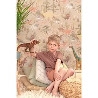Majvillan Tapet Dinosaur Vibes, Sandy Beige