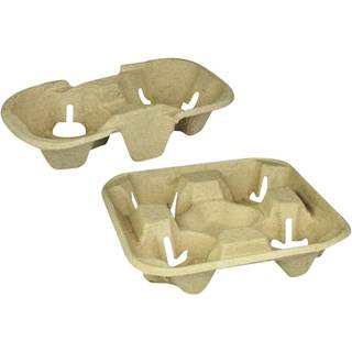 Pap kopholder til 2 kopper til take away Nature line