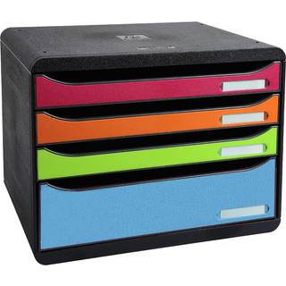 Exacompta Big-Box+ Skuffekabinet, H, 4, harlequin