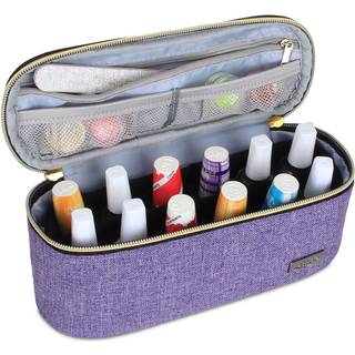 Luxja neglelakarrang?r - holder 12 flasker (15 ml - 0,5 fl.oz) neglelakkasse til polsk og sm? v?rkt?jer lilla
