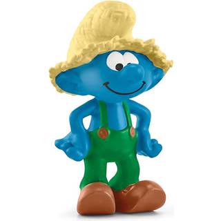 Schleich Smurfs Collectible Retro Cartoon Toys For Boys and Girls Farmer Smurf Toy Figuri Alder 3+