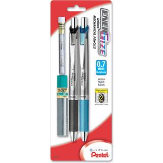 Pentel Energize Automatic Pencil med bly og viskel?der 0,7 mm Assorteret 2 Pack (PL77LEBP2)
