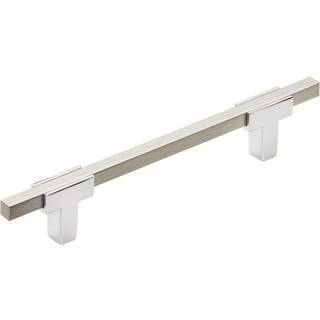 Amerock | Kabinettræk | Poleret krom/satin nikkel | 5-1/16 tommer (128 mm) Center til centrum | Urbanit | 1 pakke | Skuffet træk | Skuffehåndtag