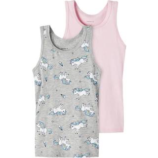 Name it 2-pak undertrøje/tank top i lyserød & grå til piger