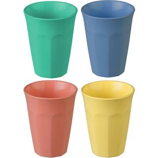 Koziol Nora kop M 30 cl 4-pak Blå/Koral/Grøn/Gul