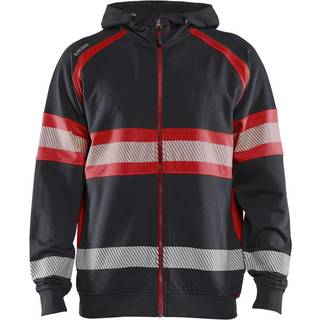 Blåkläder 3552 High vis hættetrøje / High vis hættetrøje - 2XL - Sort/High Vis Rød