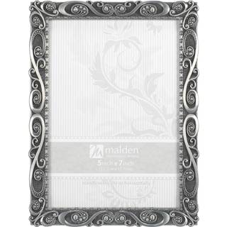 Malden International Designs 5371-57 Morgan Pewter Metal Picture Frame 5x7 Silver