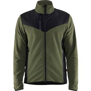 Blåkläder 5942 Strikket Jakke med Softshell / Strikket Arbejdsjakke med Softshell - S - Efterårsgrøn/Sort