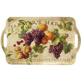 Pimpernel Rigelig efter?rskollektion Stor h?ndteret bakke | Serveringsbakke til frokostkaffe eller morgenmad | Lavet af melamin til indend?rs og