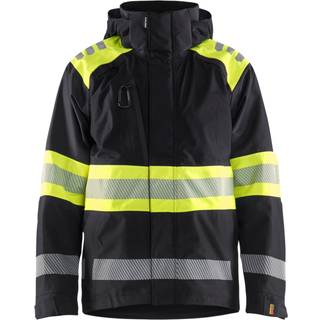 Blåkläder 4420 High Vis Skaljakke / High Vis Skaljakke - S - Sort/High Vis Gul