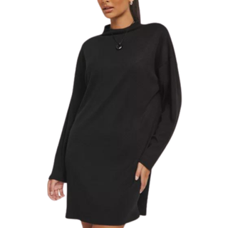 Nelly - Sort - Turtle Neck Loose Dress - X-Small