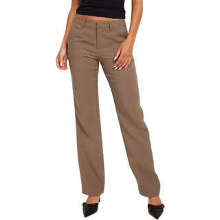 Nelly - Beige - Low Waist Straight Leg Pants - EU 32