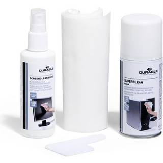 Durable rensesæt til PC med renseskum, spray, klude, tastaturrens