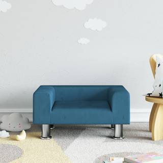 sofa til børn 50x40x26,5 cm fløjl blå