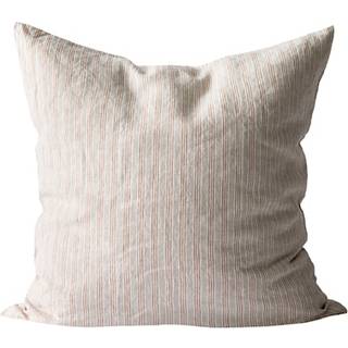 Tell Me More Linen Pudebetræk 65x65 Cm - Pudebetræk Hør Hazelnut Stripe - 3888112