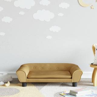 sofa til børn 70x45x30 cm kunstlæder sort