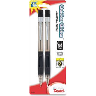 Pentel hurtigere klik mekanisk blyant 0,5 mm r?g 2/pk