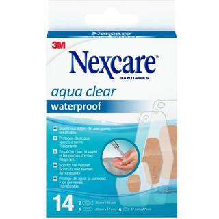 Hæfteplaster, Nexcare Aqua 360, 22x28cm, PU/acrylat, 3 ass størrelser, 14 stk, Personlig pleje,