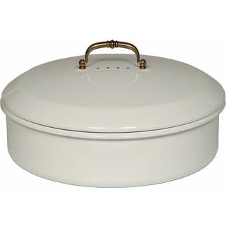 Riess Classic Weiß Brotdose mit Deckel 36 cm - Emaille