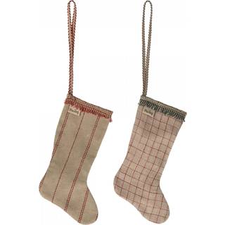 Maileg Juleornament - Stof - Strømpe - Grøn