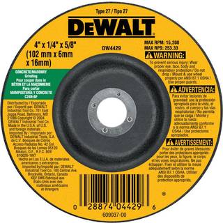 Dewalt DW4429 4-tommer med 1/4-tommer med 5/8-tommer beton/murværkslibningshjul