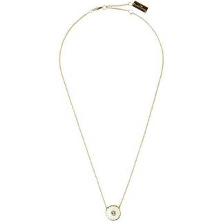 The Medallion Pendant Halskæde, Guld/Cream, 41+2,5 cm