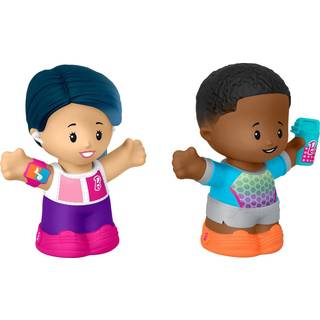 Fisher-Price Little People Toddler Toys Barbie Wellness Figure Set med 2 tecken för förskolan låtsas spela barn i åldrarna 18 månader