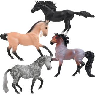 Breyer heste stabler poesi i bev?gelse | 4 hestes?t | Hestleget?j | Hestfigurer | 3,75 """" x 2,5 """" | 1:32 skala | Model #6935