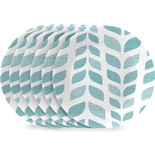 Corelle Global Collection Vitrelle 6-stykke forretterplader s?tter tredobbelt lag glas og milj?venlig 6-3/4-tommer letv?gtsrunde plader nordlige