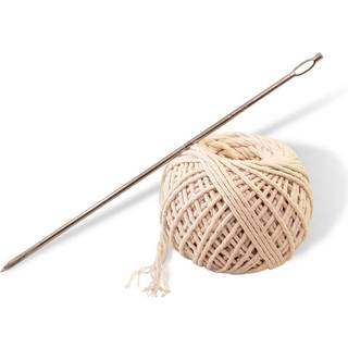Spitjack Meat Trussing Needle and Butchers Cooking Twine Kit til at sy hele svin gris og ristende kylling og kalkun. 7 tommer rustfrit stål nål o