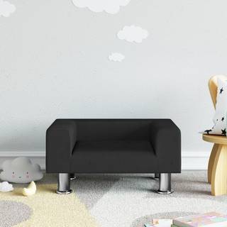 sofa til børn 50x40x26,5 cm fløjl sort