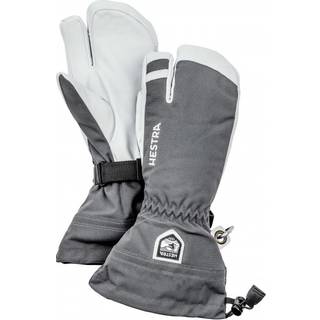 Hestra Army Leather Heli Ski 3 Finger Handsker størrelse 6 farve grå/sort