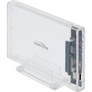 Delock USB-C 3.1 Gen 2 Eksternt Kabinet (2.5 HDD) - Transparant
