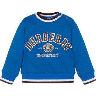 Burberry Kids Baby logo cotton sweatshirt - blue - M 18