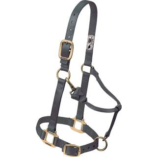 Weaver l?der original justerbar hage og hals snap halter 1 gennemsnitlig hestegrafit