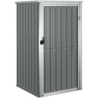 redskabsskur til haven 88x89x161 cm galvaniseret stål grå