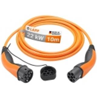 Lapp Type 2 ladekabel til elbil, 22 kW, 10 m, orange