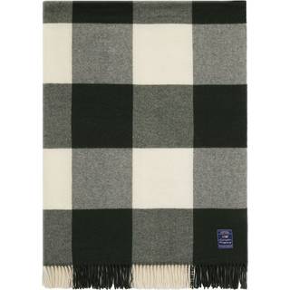 Lexington Grøn Ternet plaid Genanvendt uld 130x170 cm Grøn-hvid