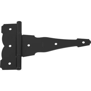 National Hardware N881-920 V841 Ornamental/Reversible T-hængsler i sort 2 pakke 8 tommer