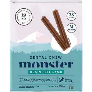 Monster Hund Dental Chew Kornfri Uge Lam Medium - 28-pak