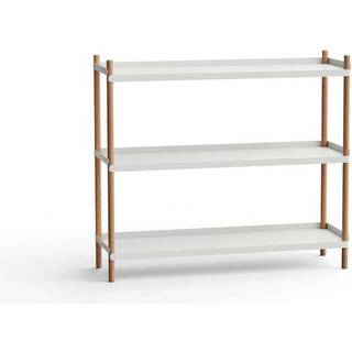 NINE - BOLT Shelving 1000 - 3 shelves Oak Natural Grey - Hylder & Reolsystemer - Lennart Ebert - Grå - Metal/Træ